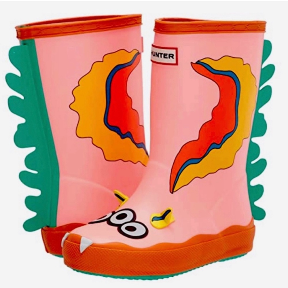 Hunter Sea Shelly Slug monster rain boots baby girl sz 8